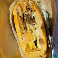 Vegan Mushroom & swiss burger w/ GF bun  at Amy's Drive Thru in Thousand Oaks