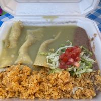 Enchiladas Verdes  at Las Palmitas in West Yellowstone