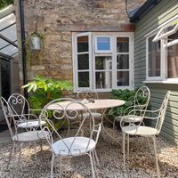 Outside at Lucy's Tearoom  in Stow-on-the-wold