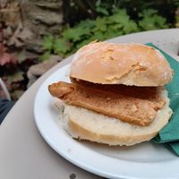 Breakfast bap (mind it ;-p ) at Lucy's Tearoom  in Stow-on-the-wold