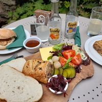 Vegan plate at Lucy's Tearoom  in Stow-on-the-wold