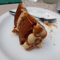 Sorry,to good to wait.. -> biscoff cake at Lucy's Tearoom  in Stow-on-the-wold