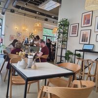 Inside the restaurant at Franziska in Budapest