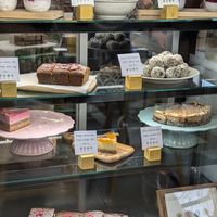 Dessert window at Franziska in Budapest