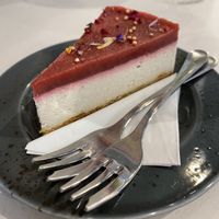 Vegan cheese cake.  at Franziska in Budapest