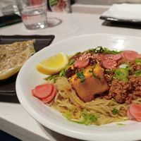 Chilli tofu summer ramen and bamboo gyoza at Tonkotsu  in Birmingham