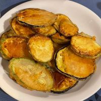 Fried zucchini at Eftihia in Rhodes