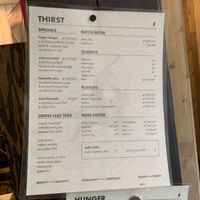 menu - no labeled vegan options but plant milk available   at Publik Coffee Roasters in Salt Lake City