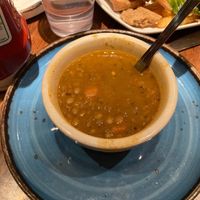 Vegan lentil soup at Carnegie Diner in New York City