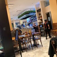 Inside diner (before the crowds) at Carnegie Diner in New York City