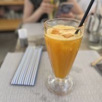 Fresh orange juice   at Milors Cafe in Milos