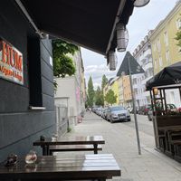 Outside seating  at Padme Hum  in Munich