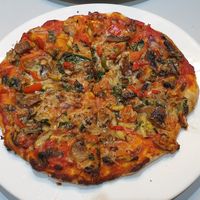 Pizza Vegana at Casa Balbina in Santillana Del Mar