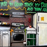 The trap wall inside.  at The Vegan Trap House in Chicago