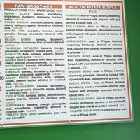 Kwench Juice Cafe menu — Raleigh location  at Kwench Juice Cafe in Raleigh