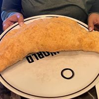 vegan fried pizza  at OWAP in Naples