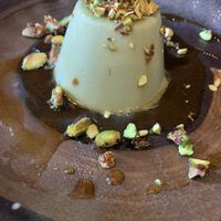 Panacotta. Very good, made with soy. Would be even better made with coconut milk imo!   at Shakahari Too in South Melbourne