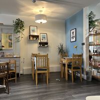 Seating area   at Dudley and George's in Llandudno