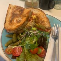 Amazing grilled cheese sandwich - New Yorker   at Dudley and George's in Llandudno
