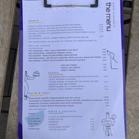 Menu May 2024  at Dudley and George's in Llandudno