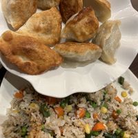 Veggie dumplings   at Happy Noodle House in Vancouver