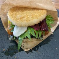 Tofu rice burger   at Nakagawa Hatsumeido - 中川発明堂 in Kyoto