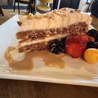 Carrot cake with coconut frostinf  at Part II Bistro in Goderich