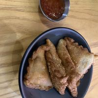 Vegan curry puffs  at Kinn Thai Hyperdome in Shailer Park