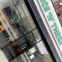 Shop front   at Rice 'n' Three in Bolton