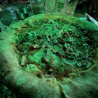 Vegan pizza  at Caffe Bar Academia in Korcula