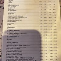 Breakfast menu  at Cafe Casi Casi in Malaga