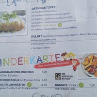 Speisekarte at Die Stranddüne in Scharbeutz