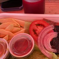 Burger and fries  at Ionie Organic Cafe in Sarasota