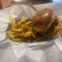 Falafel burger & fries   at Wunderburger in Zadar