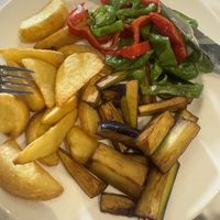 Grilled veg and chips   at Zaferin Yeri Restaurant in Izmir