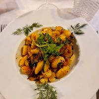 Gnocchi with vegetables and oyster mushrooms. at Feitoria dos Sentidos in Oliveira De Azemeis