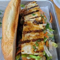 Vegan tofu bahn mi sandwich at Vui's Kitchen in Franklin