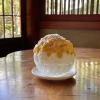 Shaved ice Pumpkin   at Rokaku Tea House - Hexagon Cafe  in Miyajima