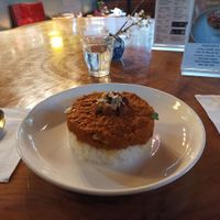 Vegan curry at Rokaku Tea House - Hexagon Cafe  in Miyajima