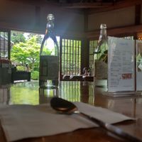 Inside at Rokaku Tea House - Hexagon Cafe  in Miyajima