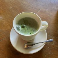 Matcha latte with soy milkk  at Rokaku Tea House - Hexagon Cafe  in Miyajima