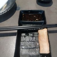 Fried spring rolls at Japans sushi en grill restaurant Izumi in Weert