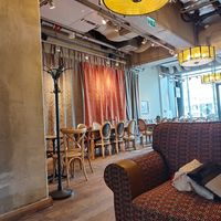 So cozy inside! at Green Caffè Nero in Warsaw