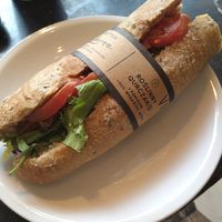 they ran out of vegan sandwiches but made fresh ones for us 🥹 at Green Caffè Nero in Warsaw