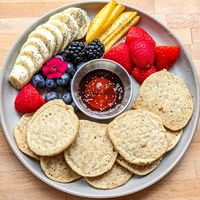 Mini pancakes at Morgentau. in Barcelona