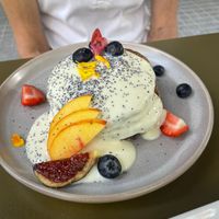 Pancakes  at Morgentau. in Barcelona