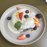 Blueberry Pancakes!  at Morgentau. in Barcelona