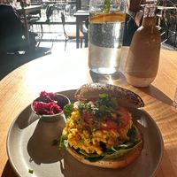 Bagel at Morgentau. in Barcelona