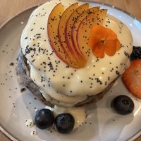 Poppyseed pancakes   at Morgentau. in Barcelona