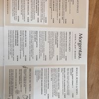 menu  at Morgentau. in Barcelona